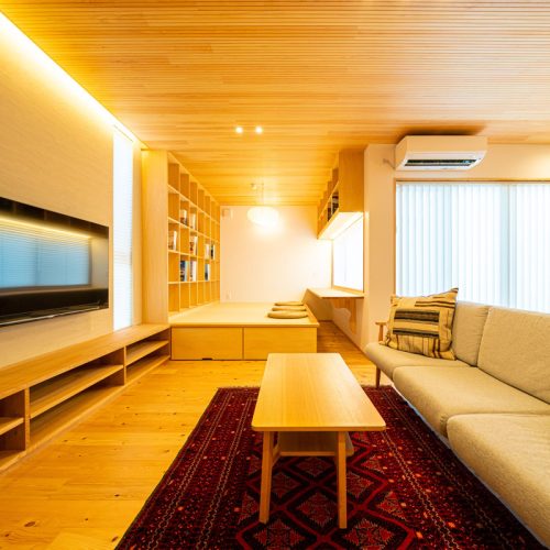 施工事例　Y様邸　本好き家族の日常を愉しむHyggeな家